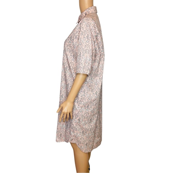 J. McLaughlin Arisa Cotton Popover NWT Floral Bird  Shirt Dress sz XL - Picture 3 of 14